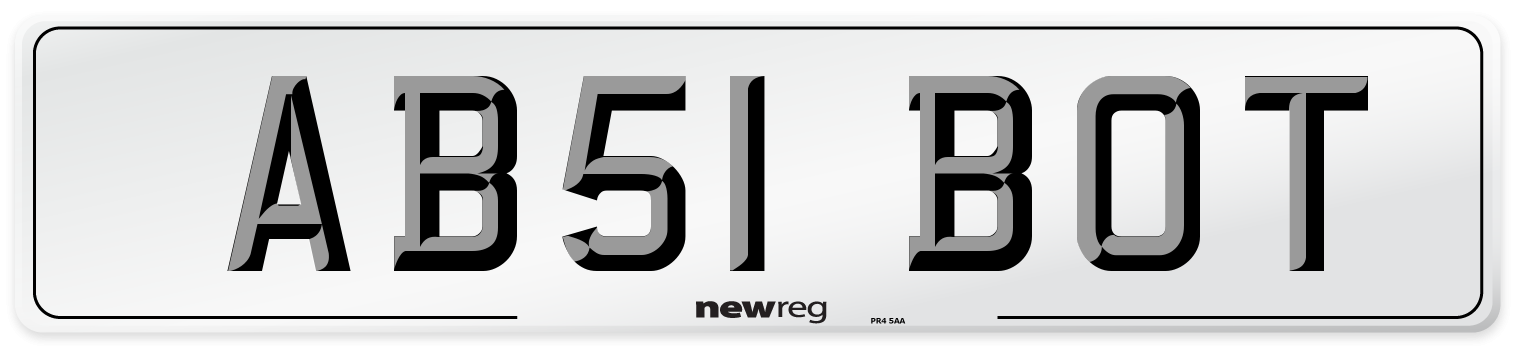 AB51 BOT Number Plate from New Reg